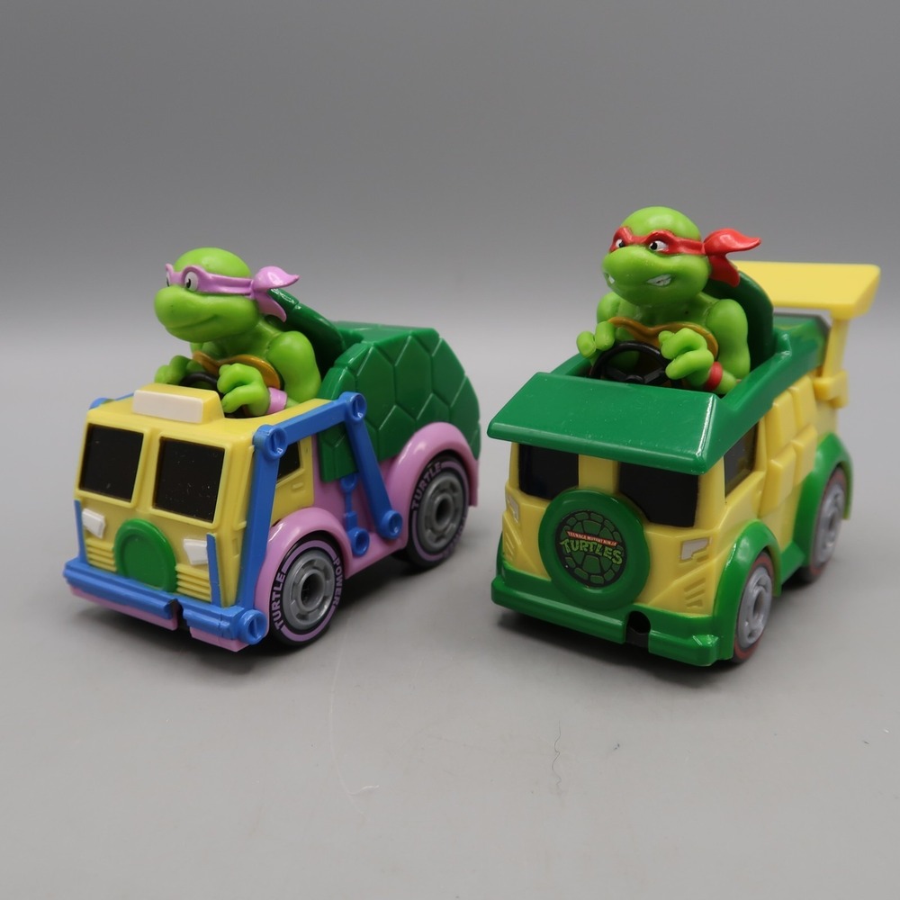 TMNT Rad Rip Racers Toy Vehicle Friction Racing Figures Funrise Lot Set